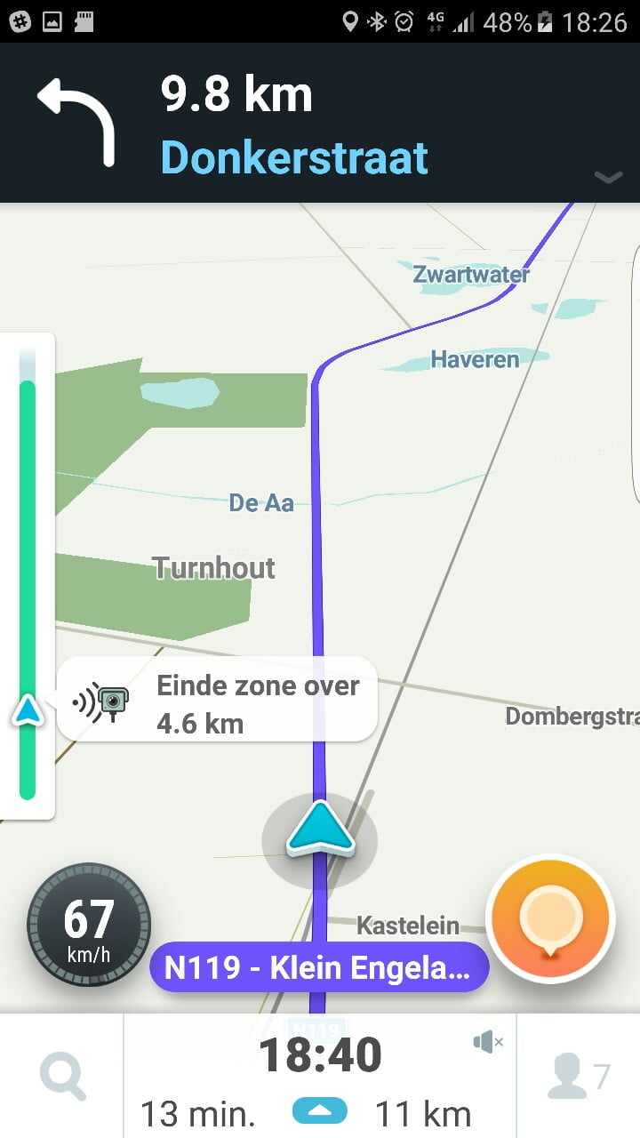 Trajectory control feature activated! - Waze Belgium
